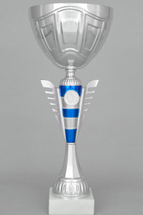 Stříbrnomodrý sportovní pohár 30 - 39 cm
