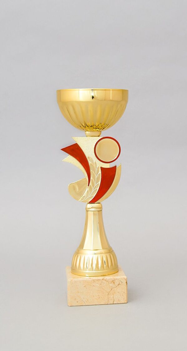 Zlatý sportovní pohár se zlato - červeným středem 23 - 29 cm - Image 4
