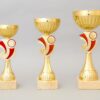 Zlatý sportovní pohár se zlato - červeným středem 23 - 29 cm