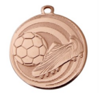 Medaile fotbal - míč a kopačka průměr 45 mm - Bronzová