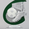 Plaketa fotbal kopačka, míč a branka 10 - 14 cm