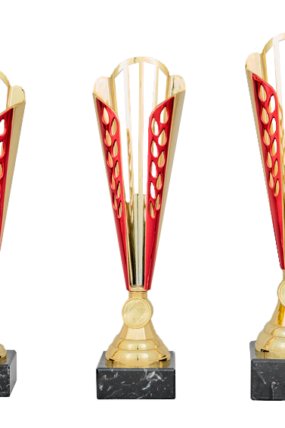 Zlatočervený sportovní pohár 32 - 36 cm