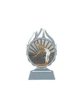 Plaketa gymnastka 13,5 cm - Stříbrná