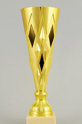 Zlatý sportovní pohár kornout 27 - 30 cm - 27 cm