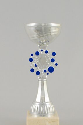Stříbrnomodrý sportovní pohár 21,5 - 27 cm - 21,5 cm
