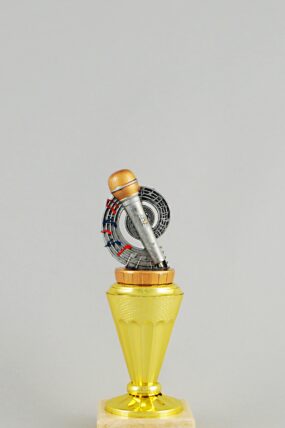 Trofej zlatá - mikrofon - 20 cm