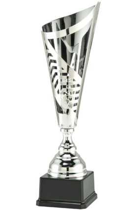 Luxusní sportovní pohár kornout s ornamenty 54 cm - Stříbrná