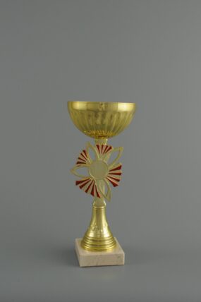 Zlatý sportovní pohár se zlatočerveným středem 23,5 - 32 cm