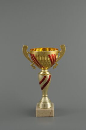 Zlato červený sportovní pohár 23,5 - 32 cm
