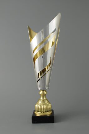 Luxusní zlatostříbrný sportovní pohár kornout 43 - 53 cm