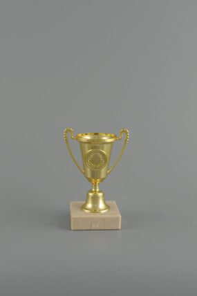 Plaketa pohárek 13 cm - Zlatá