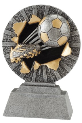 Plaketa fotbal nakopnutý míč 10 cm