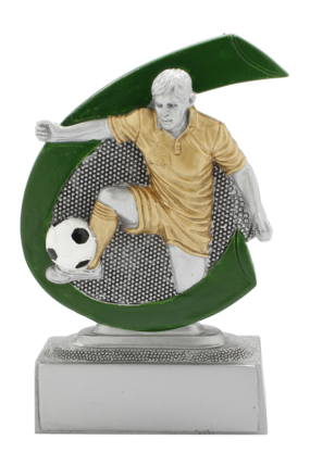 Figurka plaketa - fotbalista s míčem 10 cm