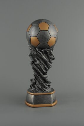Fotbalová trofej zlato stříbrná s míčem