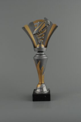 Fotbalová trofej zlato stříbrná s kopačkou