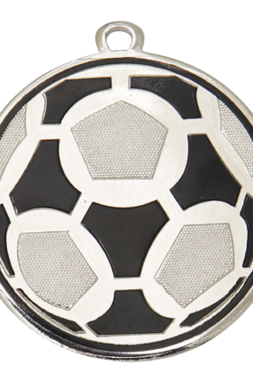 Medaile fotbal - míč, průměr 45 mm - Stříbrná