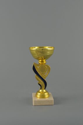 Plaketa pohárek s pruhem 17,5 cm - Modrá
