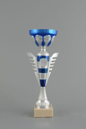 Sportovní stříbrno modrý pohár 30 - 34 cm