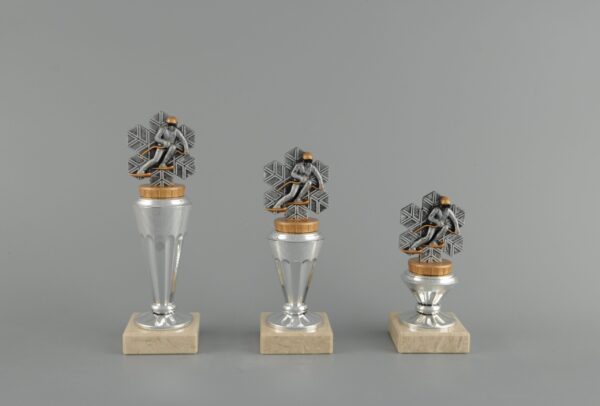 Trofej - lyžař ve vločce 14,5 - 21,5 cm