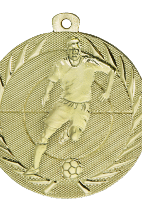 Medaile fotbal - hráč s míčem, průměr 50mm
