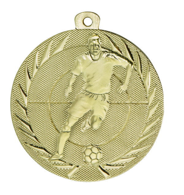Medaile fotbal - hráč s míčem, průměr 50mm
