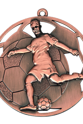 Medaile průměr 50 mm fotbalista - Bronzová